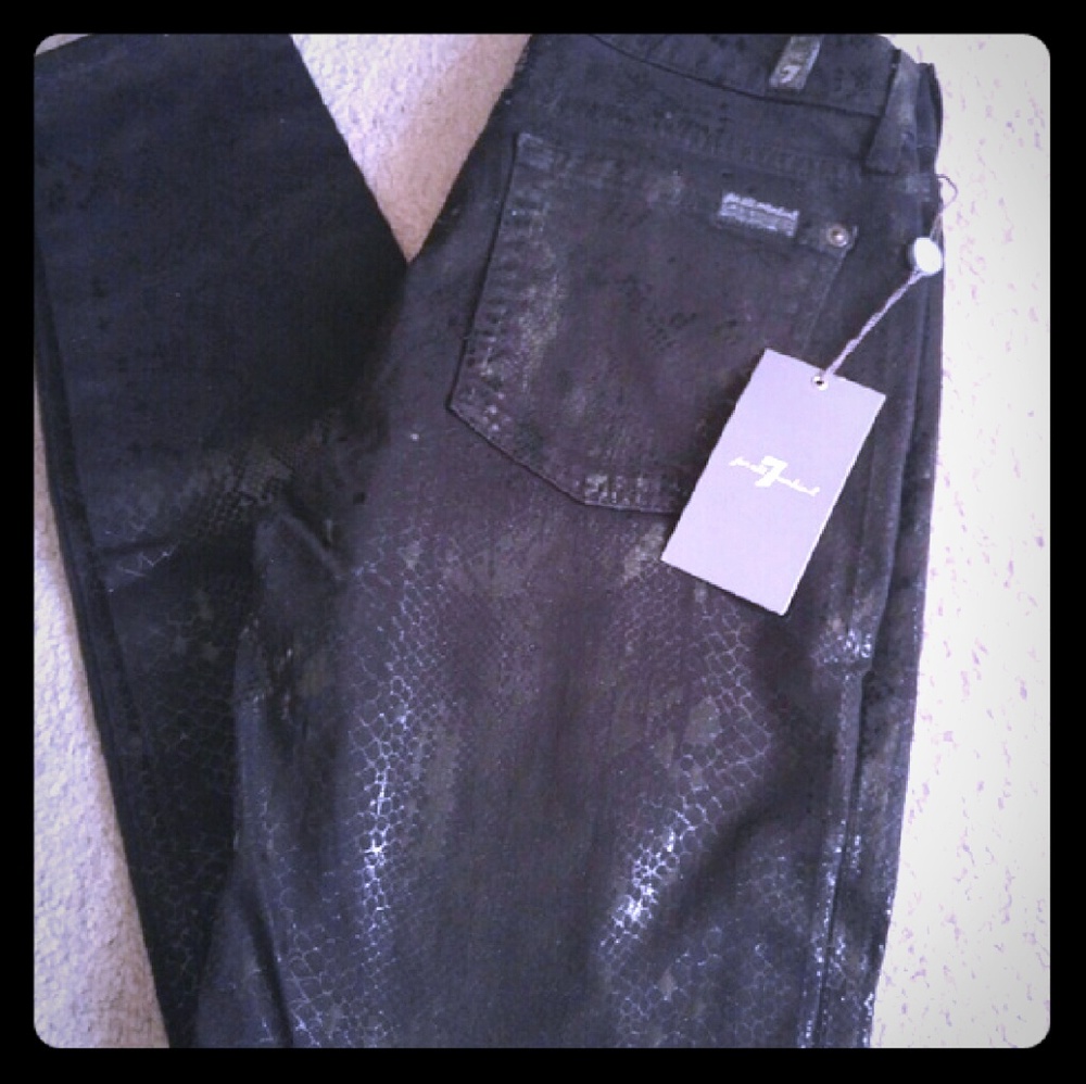 7 for all Mankind Snakeskin Jeans